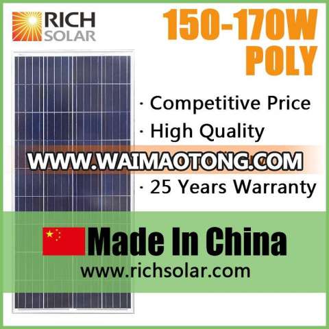 165W Polycrystalline Solar Panel Solar Power System Solar Cell